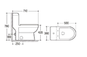 Water Closet One Piece S-Trap 250mm 710x380x780mm JA0242