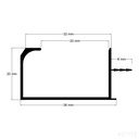 Aluminum G-Channel 3Mtr 20mm Chamagne