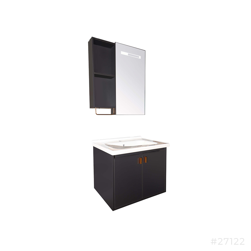 Basin Cabinet with Mirror Sensor Light 818-60cm B:600x480mm M:600x700mm [2Box]
