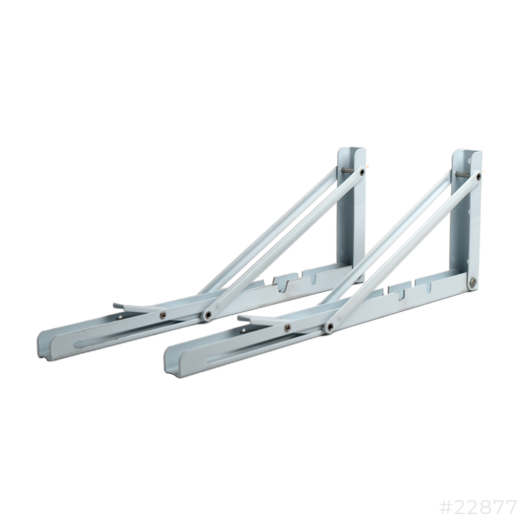 Folding Bracket White 16" Pair