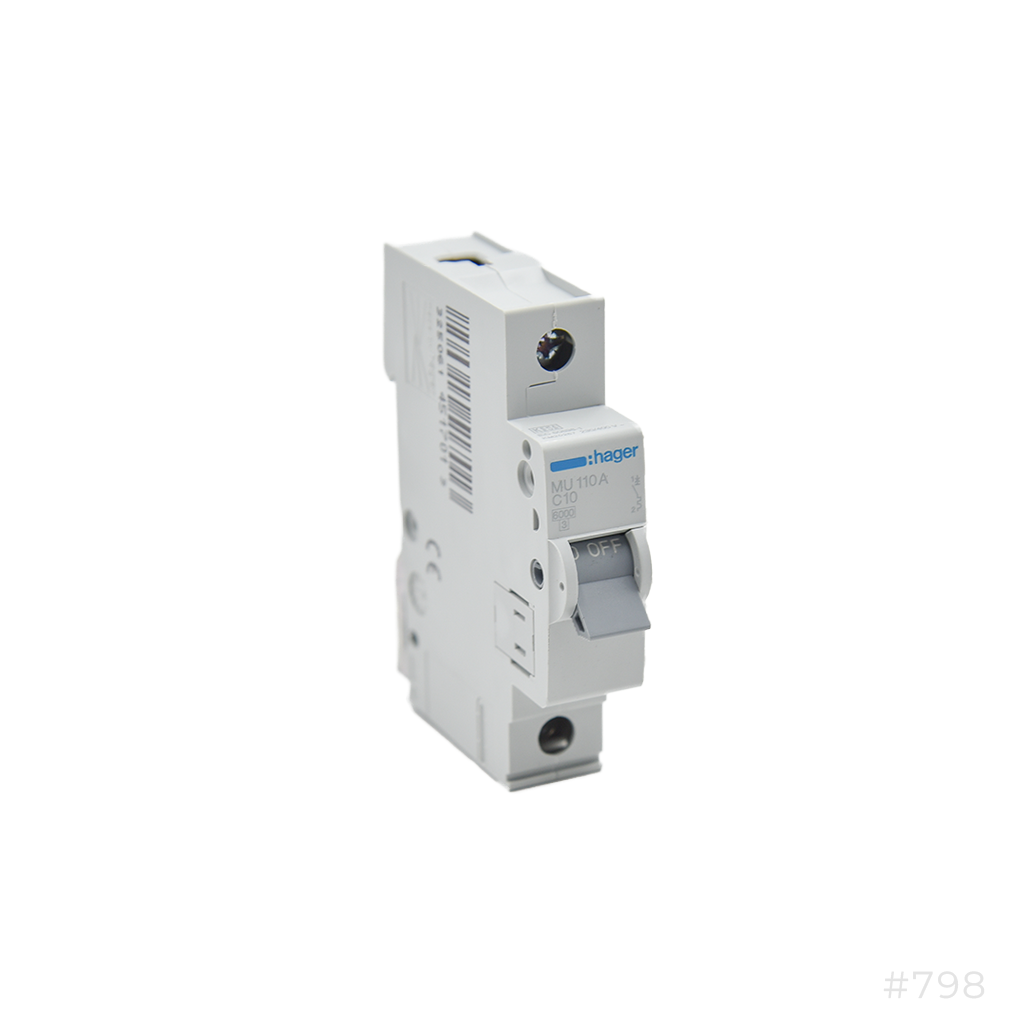 Hager Circuit Breaker 10amp 1 Pole 6KA MU110A 