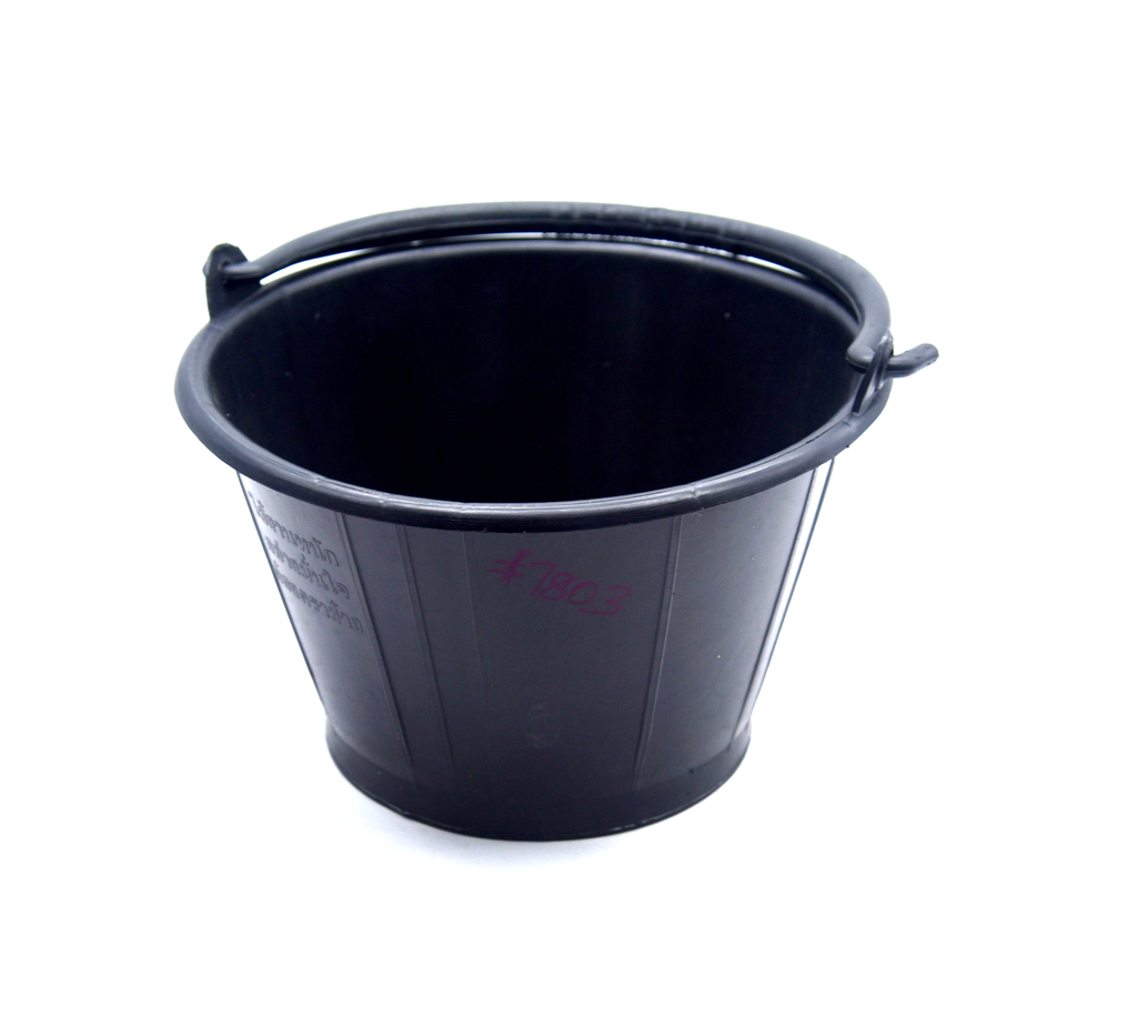 Bucket With Plastic Wire Handle Black