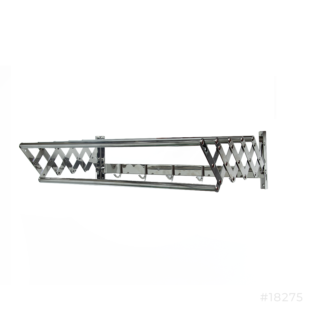 SS Extendable Towel Rack with 5 Hook