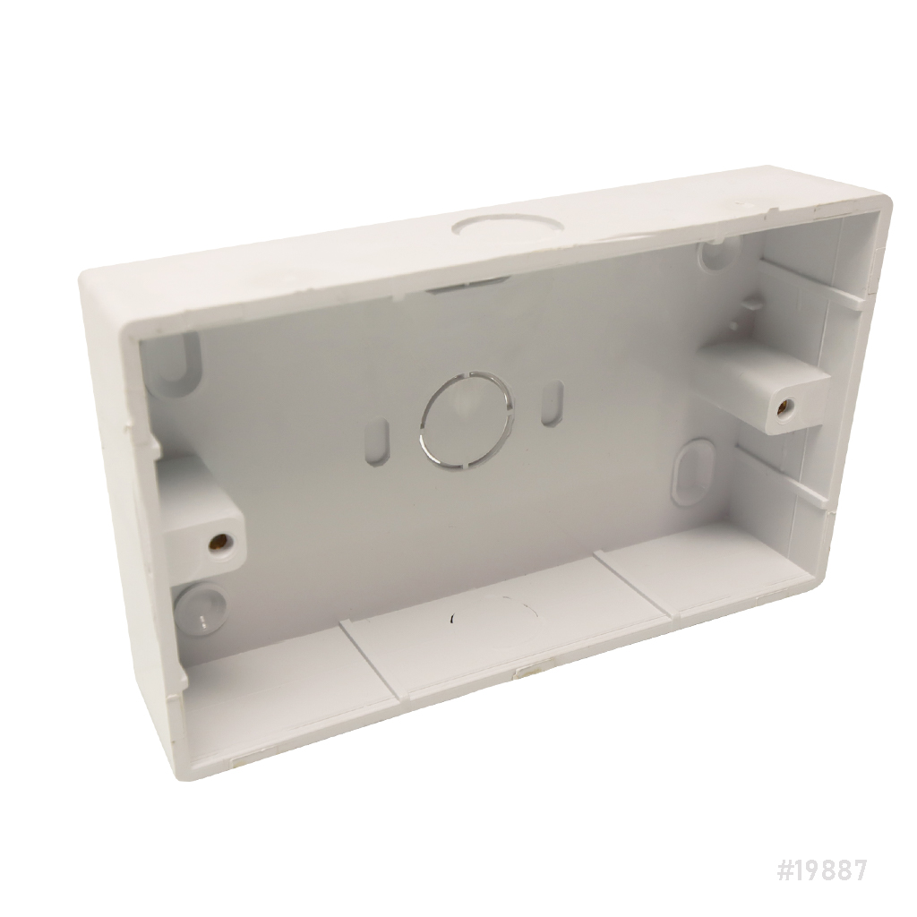 PVC 2 Gang Box 86mm x 173mm x 35mm