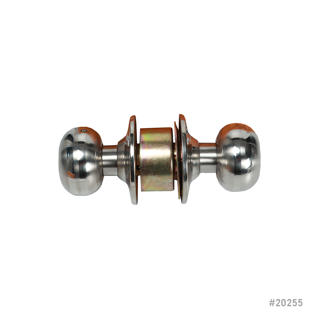 Cylinder Knob Lock 60mm 5791SS with Key Silver Guchi