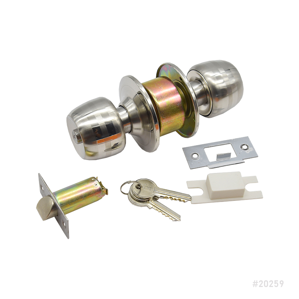 Cylinder Knob Lock 60mm 5831SS with Key Guchi