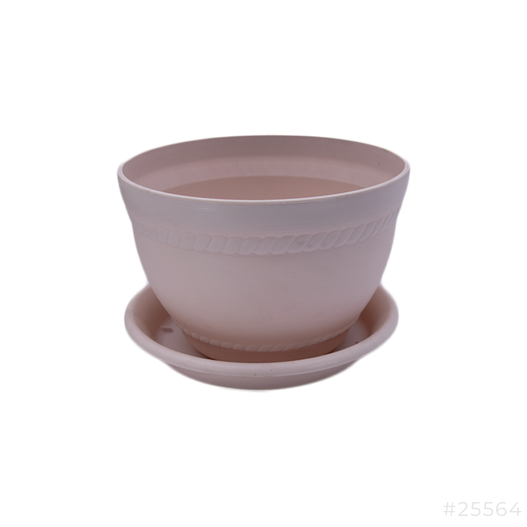 Plastic Flower Pot Pink #7
