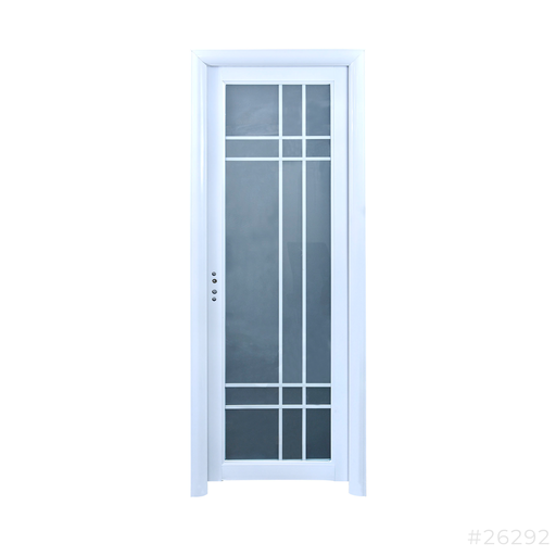 [26292] Aluminum Door Square Design Full Glass 700x2000mm Left K-8235
