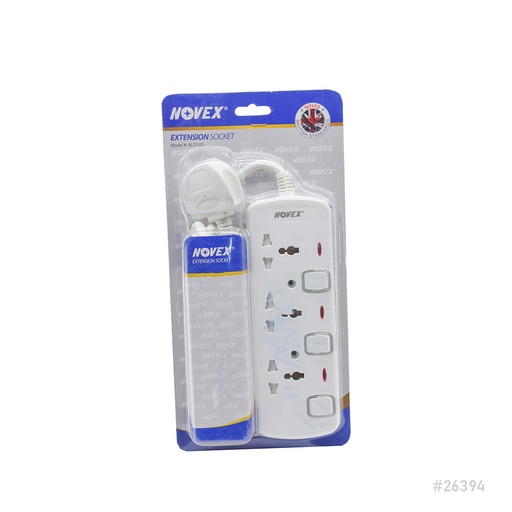 [26394] Extension Socket 3Way 3mtr N-D103 'Novex'