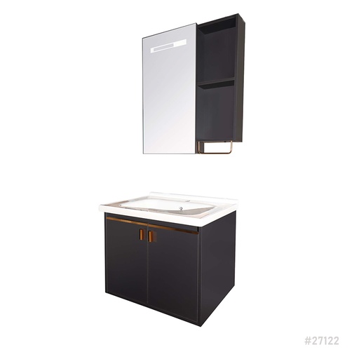 [27122] Basin Cabinet with Mirror Cabinet+Sensor Light 818-60cm B:600x480mm M:600X700mm [2Box]