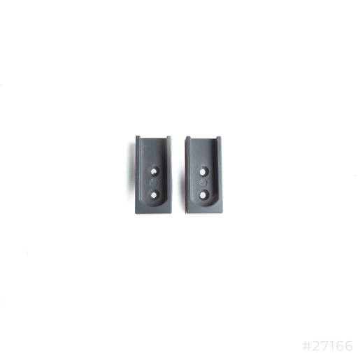 [27166] Oval Pipe Bracket 16 Grey Pair