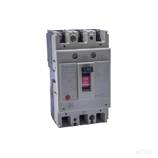 [750] MCCB No-Fuse Breaker NF 63hw 63A 3P Mitsubishi T7334-Bod