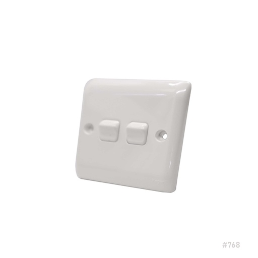 [768] Hager 2 Gang 2 Way Switch XP8220