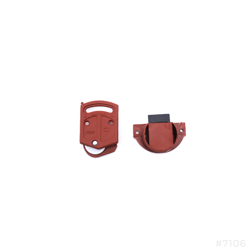 [7106] Pvc Brown Cup Slide Rail Fitting Only