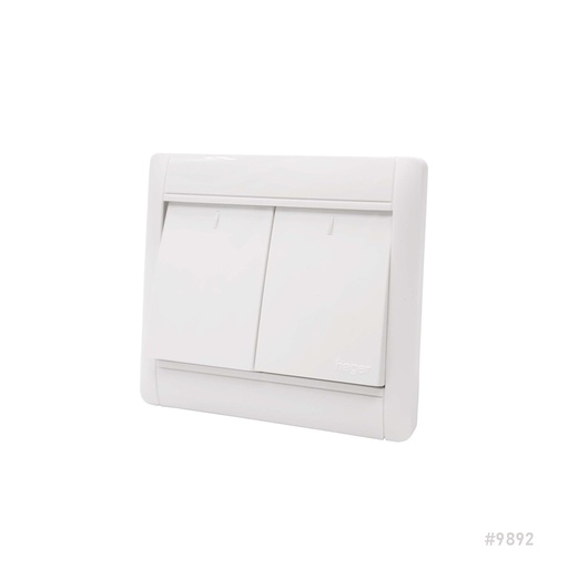 [9892] Hager 2 Gang 2 Way Switch WGL122