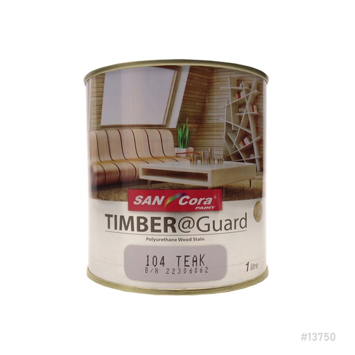 [13750] Sancora® TIMBER@Guard Polyurethane Wood Stain Varnish 1 Litre 104