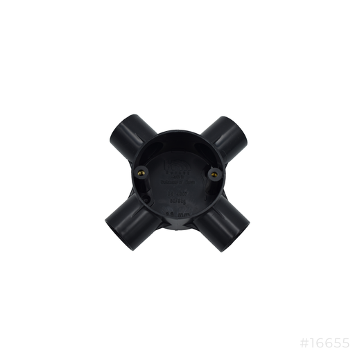 [16655] Conduit Junction Box 4-way 25mm with Lid and Screw
