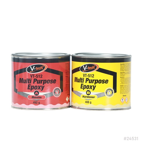 [24531] Multi-Purpose Epoxy Resin 492g and Hardner 480g VT-512 V-tech