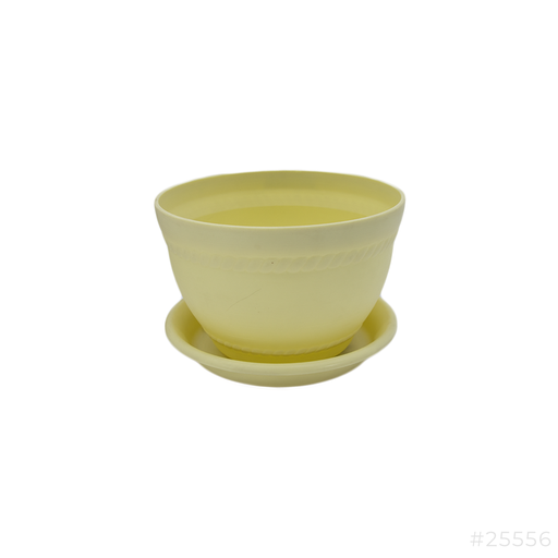 [25556] Plastic Flower Pot Yellow #7