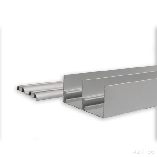 [27156] Aluminum Double Sliding Door Channel Set (Top & Bottom) Large 6m