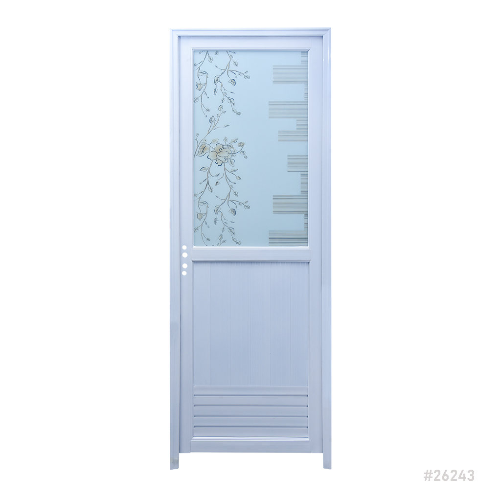 Aluminum Doors White 675x1980mm 0.5mm Thickness Right