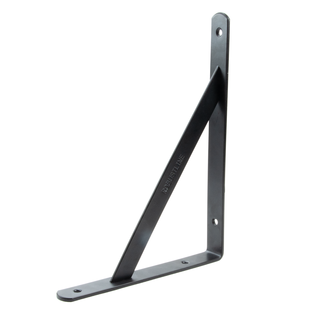 Shelf Bracket H/D Black Robustline 9"x12"