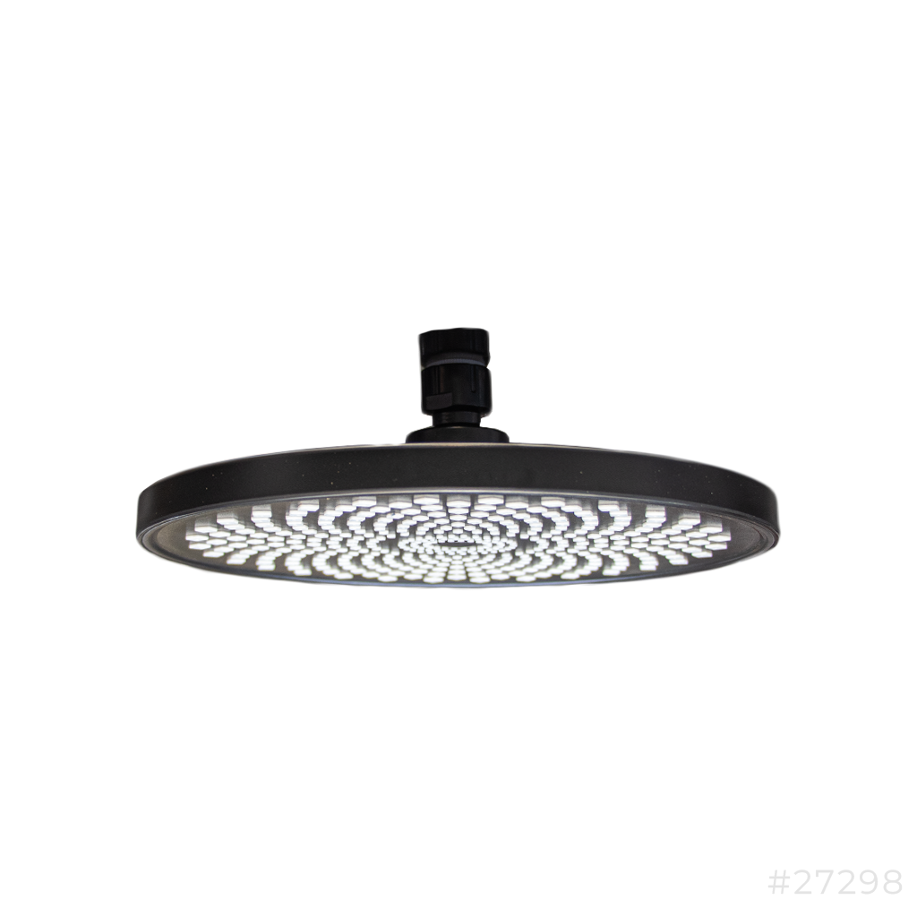 PVC Shower Head Round 9" Black