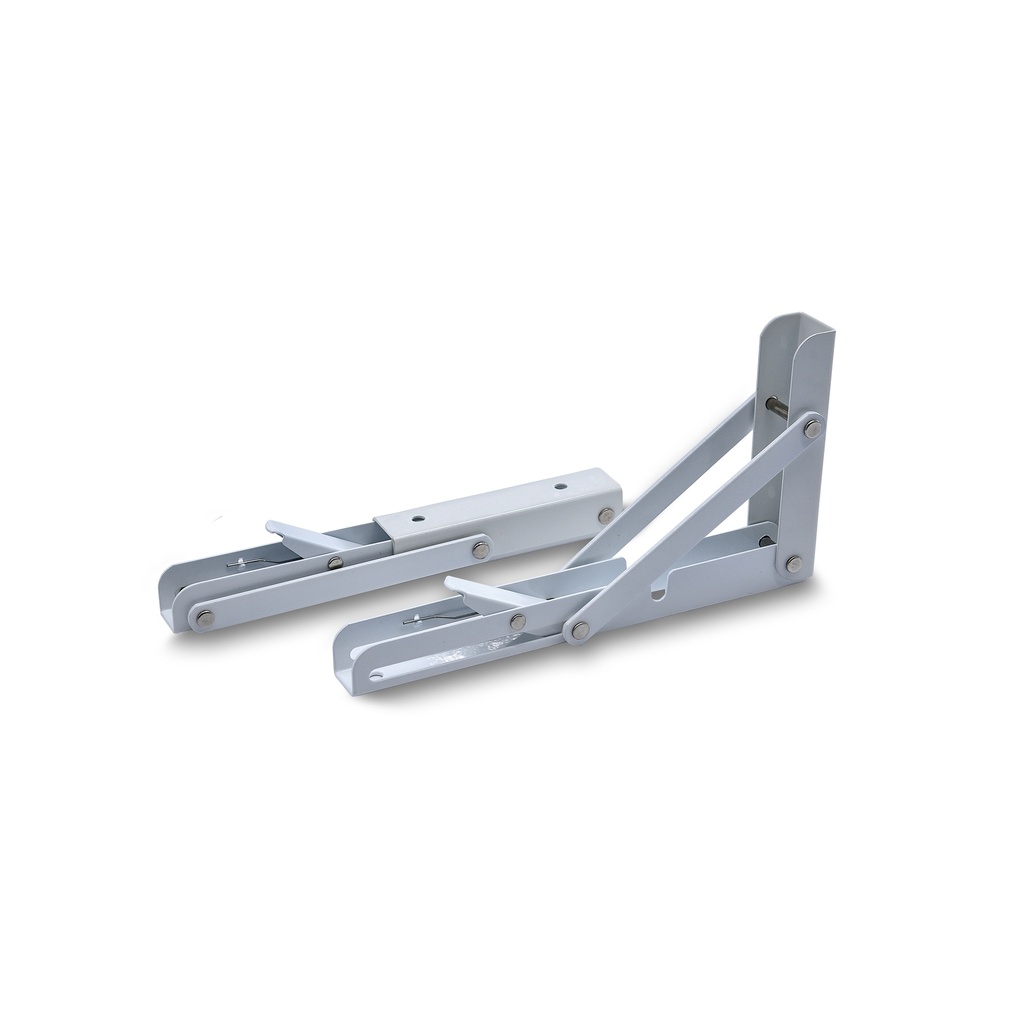Folding Bracket White 8" Pair