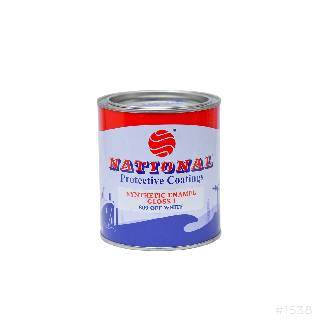 National Synthetic Enamel Gloss Paint 0.9Ltr 809 Off White