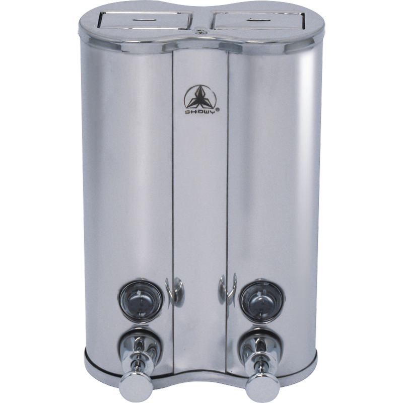 Showy Double Stainless Steel Soap Dispenser 7062 