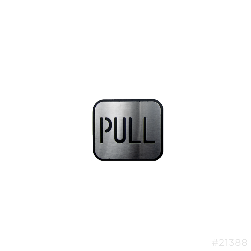 Signage Metal Finish 100x85mm Door Pull