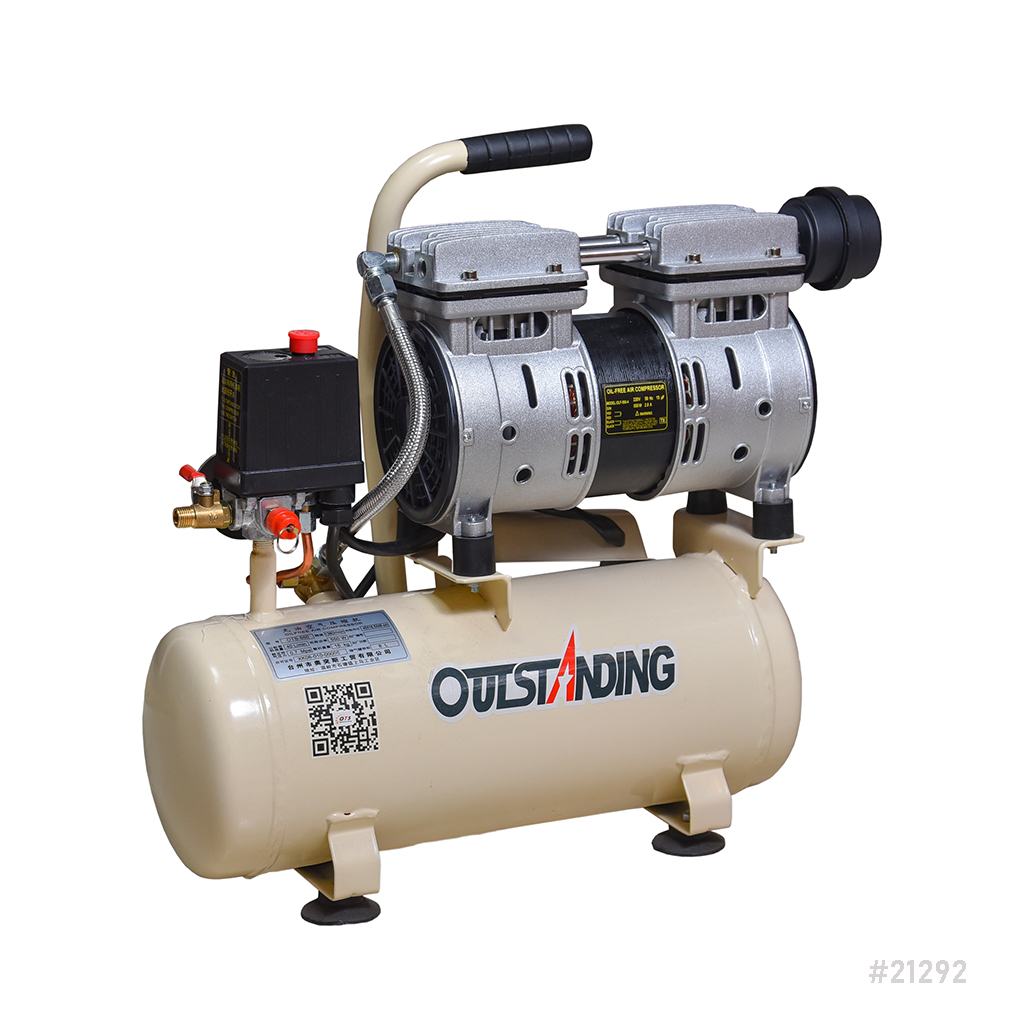 Air Compressor Silent Oil Free Outstanding OTS-550 8L Single Head 1Hp