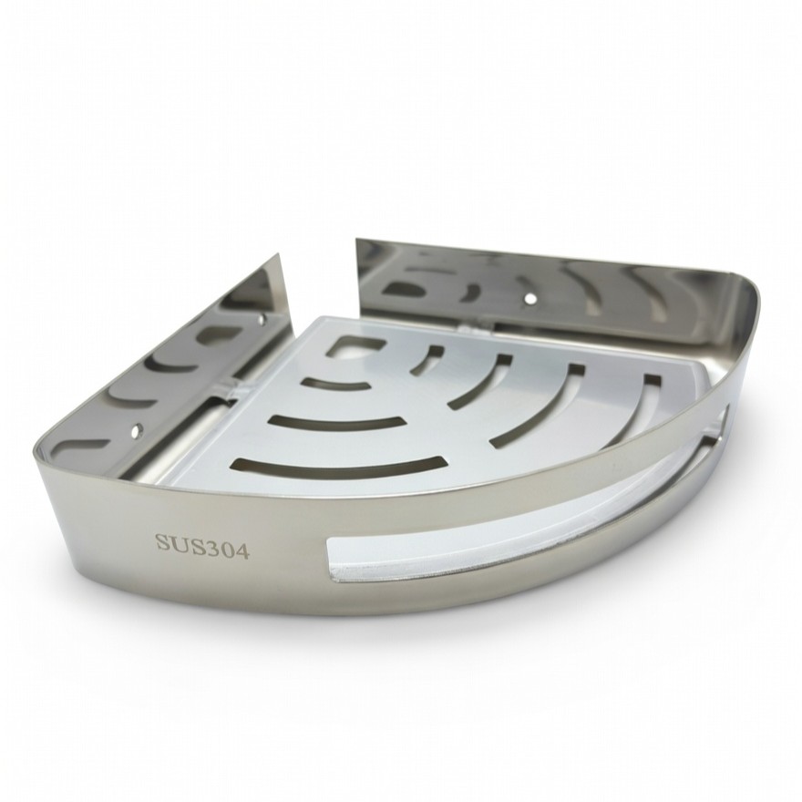 Bathroom Corner Shelf 304SS 1-Tier 220x290mm 1301