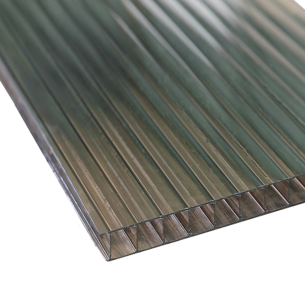 PVC Hollow Sun Sheet 10mm Frosted Brown 2100x5800mm