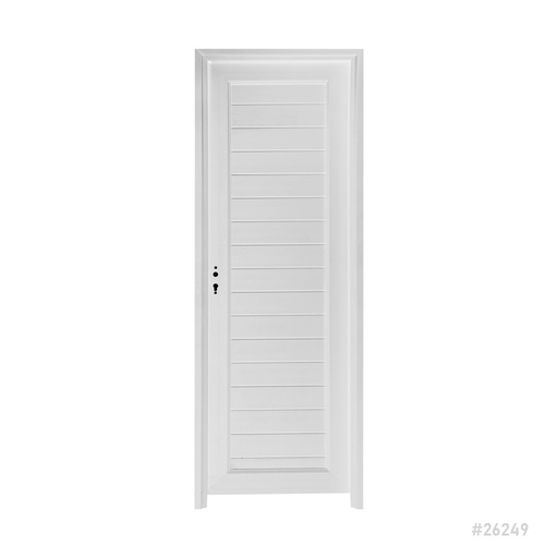 [26249] UPVC Door 690x2000mm White W/O Louvered Right