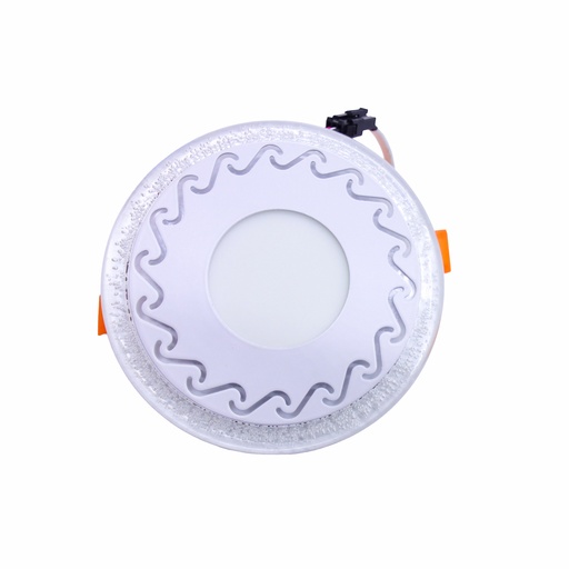 [26500] Led Panel Light Round Pink 120mm Flush Mount B55G-3+3W-P Konnice
