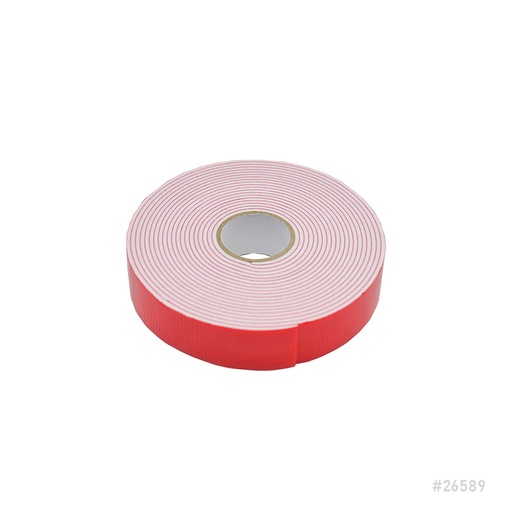 [26589] Double Tape Foam 1"x5Mtr Red
