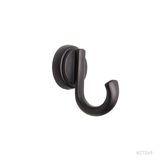 [27269] Single Coat Hook Black