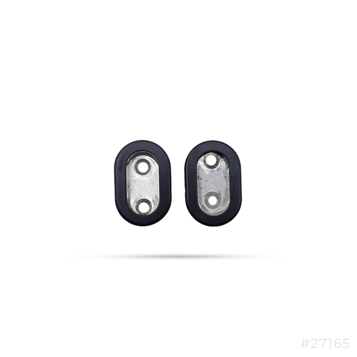 [27165] Oval Pipe Bracket 15 Black Pair