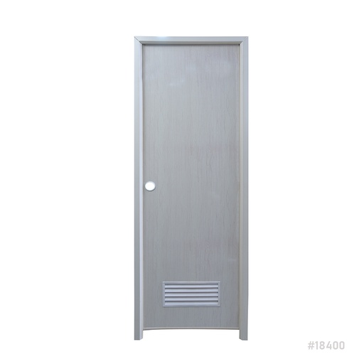 [18400] Pvc Door 675x2000mm White with Louvered Right