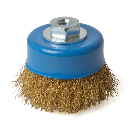 [20323] Cup Brush Crimped Wire Steel 3” x M10