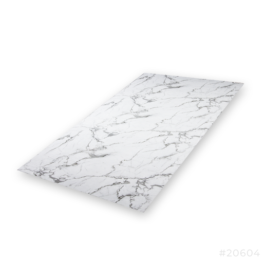 [20604] Pvc Wall Decorative Design Sheet 1220x2800 - 3mm White Marble