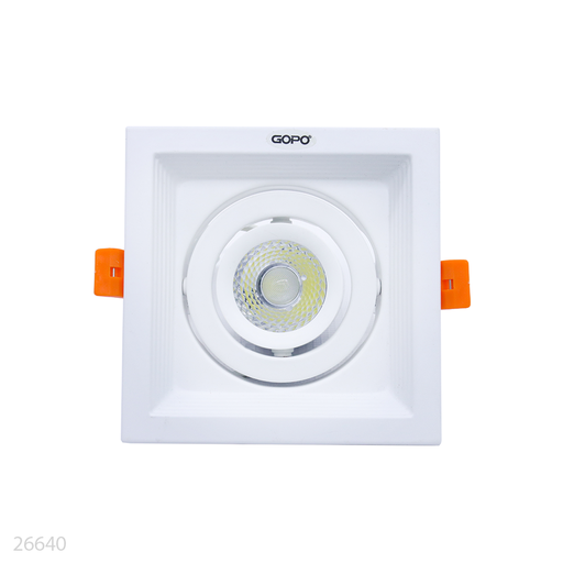 [24324] Angle Rotatable LED Ceiling Spot Light White Square LED Recessed Downlight 7w FFDJ-MR16-01 Gopo