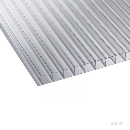 [15131] PVC Hollow Sun Sheet 10mm Clear 2100x5800mm